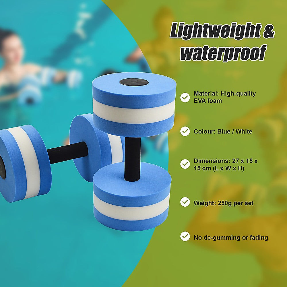 2x Water Aerobics Dumbbell EVA Aquatic Barbell Aqua Fitness